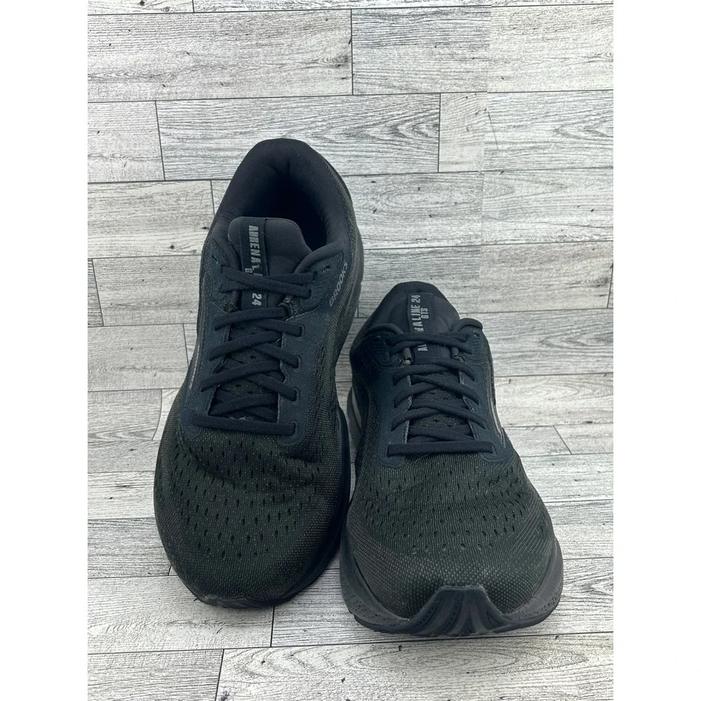 Brooks Adrenaline GTS 24 Women Sz 10.5 Wide 2E Black Running Shoes 1204262E020